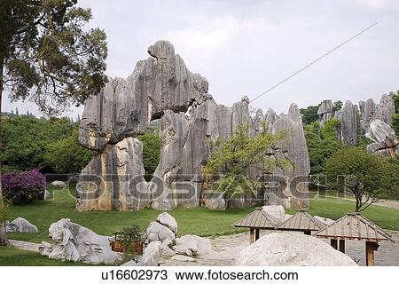 Stock Image - The Stone Forest near Kunming, People's Republic of China'. Fotosearch