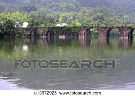 China, Anhui, arch bridge View Large Photo Image Stock Photography - China, Anhui, arch bridge. Fotosearch