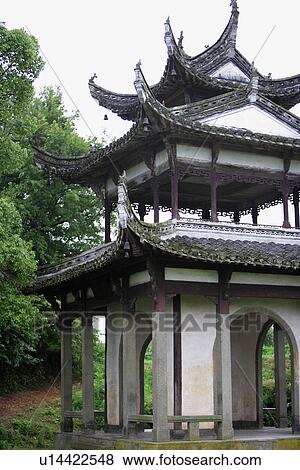 China, Anhui, Pavilion View Large Photo Image Stock Photo - China, Anhui, Pavilion. Fotosearch