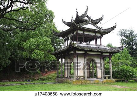 China, Anhui, pavilion View Large Photo Image Stock Photo - China, Anhui, pavilion. Fotosearch