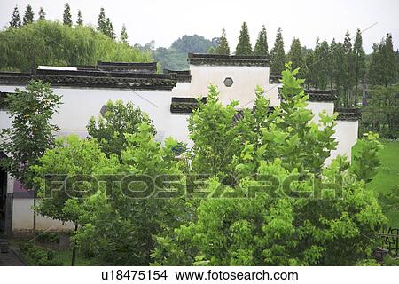 China, Anhui, Qiankou Village View Large Photo Image Picture - China, Anhui, Qiankou Village. Fotosearch