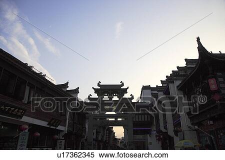 Stock Photography - China, Anhui, Tunxi Ancient Street. Fotosearch