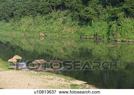 China, Anhui, Wooden rafts View Large Photo Image Stock Photo - China, Anhui, Wooden rafts. Fotosearch