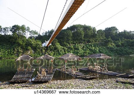 China, Anhui, Wooden rafts View Large Photo Image Stock Photo - China, Anhui, Wooden rafts. Fotosearch