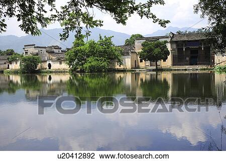 South lake, Hongcun village, Anhui Province, China, Asia View Large Photo Image Stock Image - South lake, Hongcun village, Anhui Province, China, Asia. Fotosearch