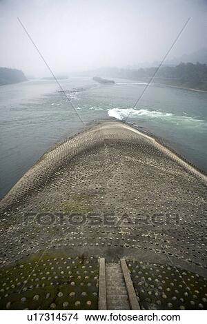 China, Sichuan, Dujiang Dam View Large Photo Image Picture - China, Sichuan, Dujiang Dam. Fotosearch