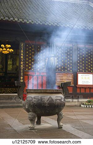 Stock Photo - China, Sichuan, Wenshu Monastery. Fotosearch