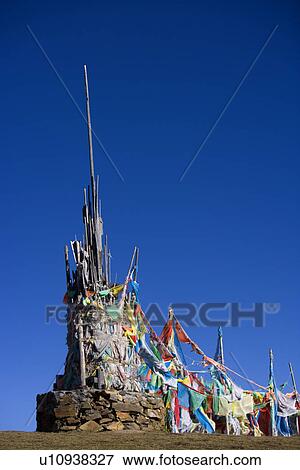 China, Sichuan, First Bay Of The Winding Yellow River View Large Photo Image Stock Photo - China, Sichuan, First Bay Of The Winding Yellow River. Fotosearch