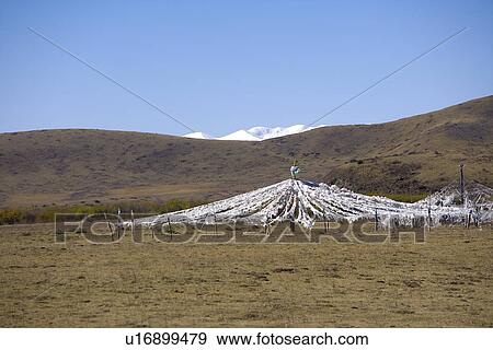 Stock Photo - China, Sichuan, Ruoergai Grassland. Fotosearch