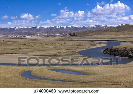 China, Sichuan, The Crescent Moon Scenic Spot View Large Photo Image Stock Image - China, Sichuan, The Crescent Moon Scenic Spot. Fotosearch