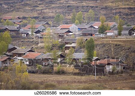 China, Sichuan Province, Chuanzhusi Town, Houses View Large Photo Image Stock Photograph - China, Sichuan Province, Chuanzhusi Town, Houses. Fotosearch