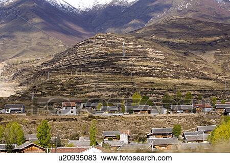 Stock Image - China, Sichuan Province, Chuanzhusi Town. Fotosearch