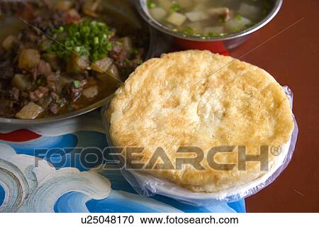 Stock Image - China, Sichuan Province, Highland Barley Cake. Fotosearch