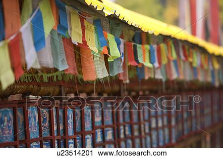 China, Sichuan Province, Jiuzhaigou, prayer flags View Large Photo Image Stock Image - China, Sichuan Province, Jiuzhaigou, prayer flags. Fotosearch