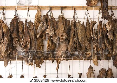 Stock Photo - China, Sichuan Province, Preserved meats. Fotosearch