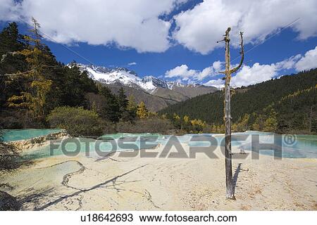 China, Sichuan, Huanglong, Glamorous Pools View Large Photo Image Stock Image - China, Sichuan, Huanglong, Glamorous Pools. Fotosearch