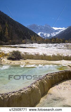 China, Sichuan, Huanglong View Large Photo Image Stock Image - China, Sichuan, Huanglong. Fotosearch