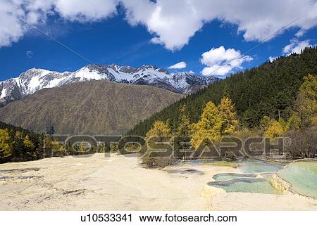 Mirror Pond, Huanglong, Sichuan, China View Large Photo Image Stock Image - Mirror Pond, Huanglong, Sichuan, China. Fotosearch