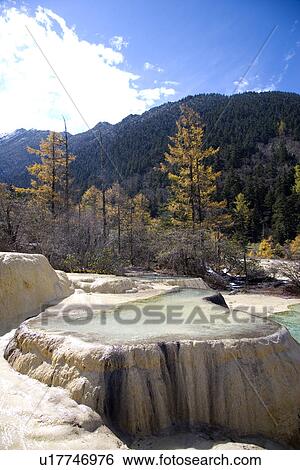 Rhododendron Pool, Huanglong, Sichuan, China View Large Photo Image Stock Photograph - Rhododendron Pool, Huanglong, Sichuan, China. Fotosearch
