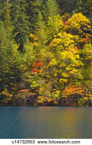 Stock Image - China, Sichuan Province, Nine Village Valley. Fotosearch