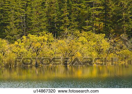 Stock Image - China, Sichuan Province, Nine Village Valley. Fotosearch