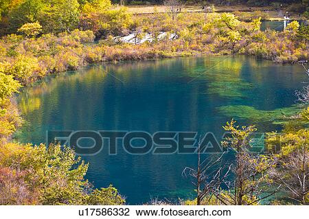 China, Sichuan Province, Nine Village Valley View Large Photo Image Stock Image - China, Sichuan Province, Nine Village Valley. Fotosearch
