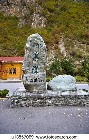 China, Sichuan Province, Nine Village Valley View Large Photo Image Stock Photo - China, Sichuan Province, Nine Village Valley. Fotosearch