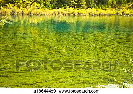 Stock Photo - China, Sichuan Province, Nine Village Valley. Fotosearch
