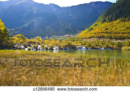 China, South Central China, Sichuan Province, Jiuzhaigou View Large Photo Image Stock Image - China, South Central China, Sichuan Province, Jiuzhaigou. Fotosearch