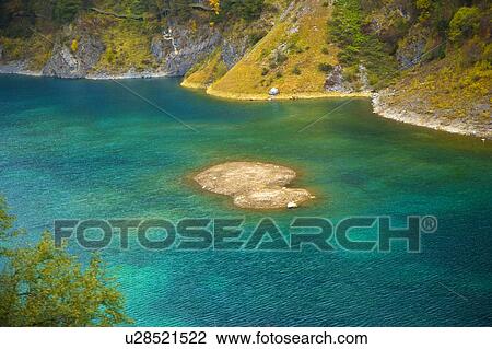 China, Sichuan Province, Nine Village Valley, Season Lake View Large Photo Image Stock Image - China, Sichuan Province, Nine Village Valley, Season Lake. Fotosearch