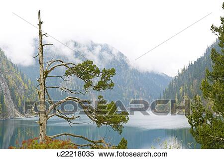 Stock Photography - China, Sichuan Province, Nine Village Valley, Long Lake. Fotosearch