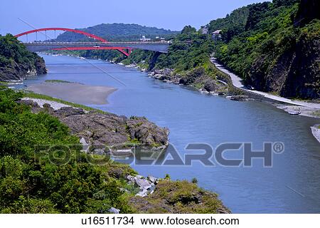 Asia, Taiwan, Hualien, bridge over sea, overhead view View Large Photo Image Picture - Asia, Taiwan, Hualien, bridge over sea, overhead view. Fotosearch