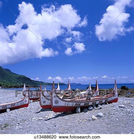Asia, Taiwan, Lanyu Island, Yami Boats View Large Photo Image Stock Image - Asia, Taiwan, Lanyu Island, Yami Boats. Fotosearch