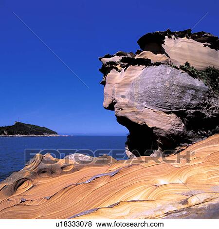 Stock Photo - Asia, Taiwan, Nanya Peculiar Rocks. Fotosearch