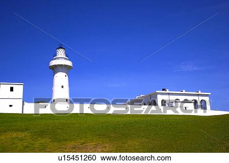 Eluanbi Lighthouse against blue sky View Large Photo Image Stock Image - Eluanbi Lighthouse against blue sky. Fotosearch