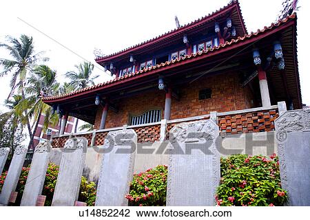 Taiwan, Chihkan Mansion with stone monuments in a row View Large Photo Image Stock Image - Taiwan, Chihkan Mansion with stone monuments in a row. Fotosearch