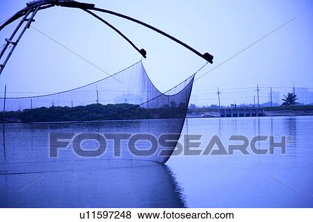 Taiwan, Cigu Lagoon with fishing net View Large Photo Image Stock Photo - Taiwan, Cigu Lagoon with fishing net. Fotosearch