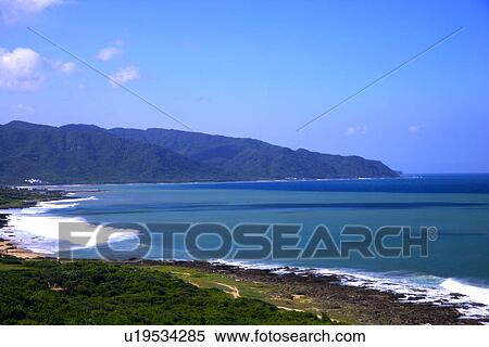 Stock Photography - Taiwan, Kenting, coastline. Fotosearch