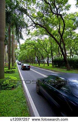 Asia, Taiwan, Taipei, city road View Large Photo Image Stock Photo - Asia, Taiwan, Taipei, city road. Fotosearch