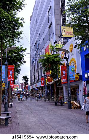 Picture - Asia, Taiwan, Taipei, walking street. Fotosearch