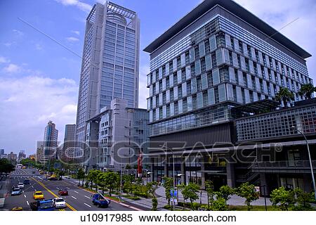 Asia, Taiwan, Xinyi Commercial Center View Large Photo Image Stock Photography - Asia, Taiwan, Xinyi Commercial Center. Fotosearch