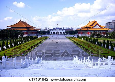 Taiwan, Taipei, Chiang Kai-Shek Memorial Hall and National Theater View Large Photo Image Stock Image - Taiwan, Taipei, Chiang Kai-Shek Memorial Hall and National Theater. Fotosearch