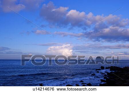 Stock Photograph - Asia, Taiwan, Cloudy over river. Fotosearch