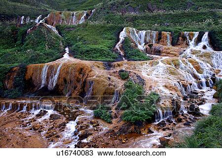 Asia, Taiwan, Golden Waterfall View Large Photo Image Stock Image - Asia, Taiwan, Golden Waterfall. Fotosearch