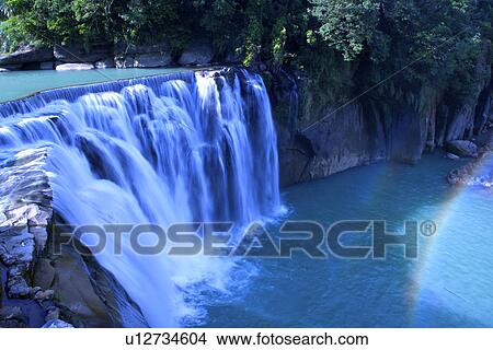 Picture - Asia, Taiwan, Shifenliao Waterfall. Fotosearch