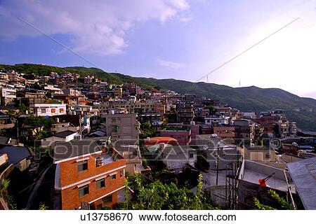 Asia, Taiwan, Taipei, Historic Chinese City Rooftops View Large Photo Image Stock Image - Asia, Taiwan, Taipei, Historic Chinese City Rooftops. Fotosearch