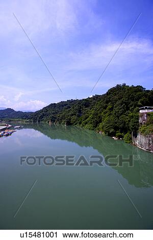 Stock Image - Asia, Taiwan, Taipei, river. Fotosearch