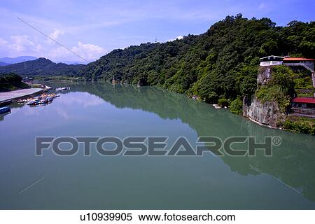 Asia, Taiwan, Taipei, river View Large Photo Image Stock Photography - Asia, Taiwan, Taipei, river. Fotosearch