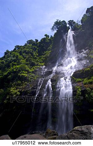 Stock Image - Asia, Taiwan, Taipei, Waterfall. Fotosearch