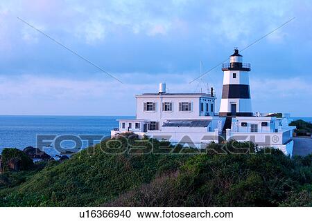 Stock Image - Taiwan, Northeast Coast National Scenic Area, Santiago Lighthouse. Fotosearch